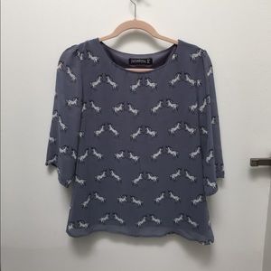 Majestic Sugarhill Boutique Unicorn Blouse